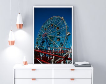Coney Island | New York | Wonder Wheel NY | Luna Park | Coney Island Rides | Minimalist Decor | New York Photography | Brooklyn