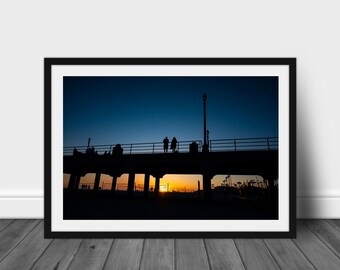 Huntington Beach Pier | California Print | Los Angeles Print | Sunset | LA Beach | Surf City Print | Hotel Room Prints | Surf City Sunset