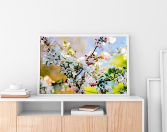 Floral Print | Wall Art Print | Home Decor | Apple Blossom | Nature Prints | Spring Blossom | Flower Art | Bright Apple Blossom