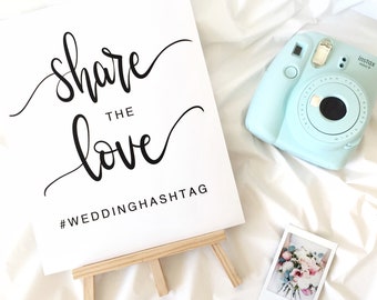 Share the Love Wedding Printable | Wedding Décor | Wedding Sign | Hashtag Wedding Sign | Hashtag Sign | Wedding Printable | Share the Love