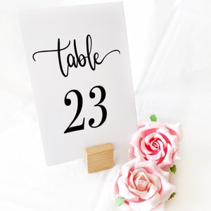 Elegant Wedding Table Numbers | Printable Table Number Cards | Simple Elegant Table Number Set | Modern Calligraphy Font | Wedding Décor