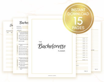 Printable Bachelorette Party Planning Template, Maid of Honor Planner, Hen Party Planner Printable Download, Bachelorette Planner Printable