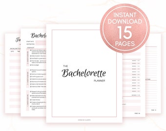 Bachelorette Party Planning Template, Hen Party Planner Printable, Planning Checklist, Maid of Honor Planner, Wedding Planner Printable PDF