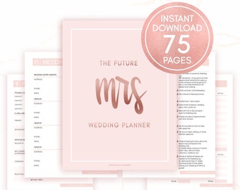 Wedding Planner Printable | PDF Instant Download | Wedding Planning Book | Wedding Binder Template | DIY Wedding Planning Sheets