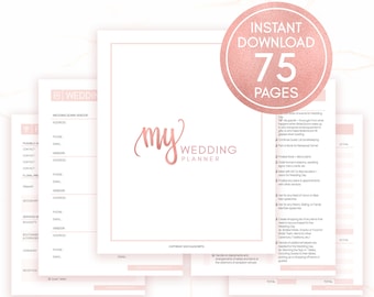 Wedding Planner Printable | PDF Instant Download | Wedding Planning Book | Wedding Binder Template | DIY Wedding Planning Sheets