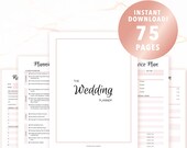 Wedding Planner Printable Template PDF. Wedding Book. Wedding Binder. Wedding Printable Timeline. DIY Wedding Ideas Planning Checklist PDF