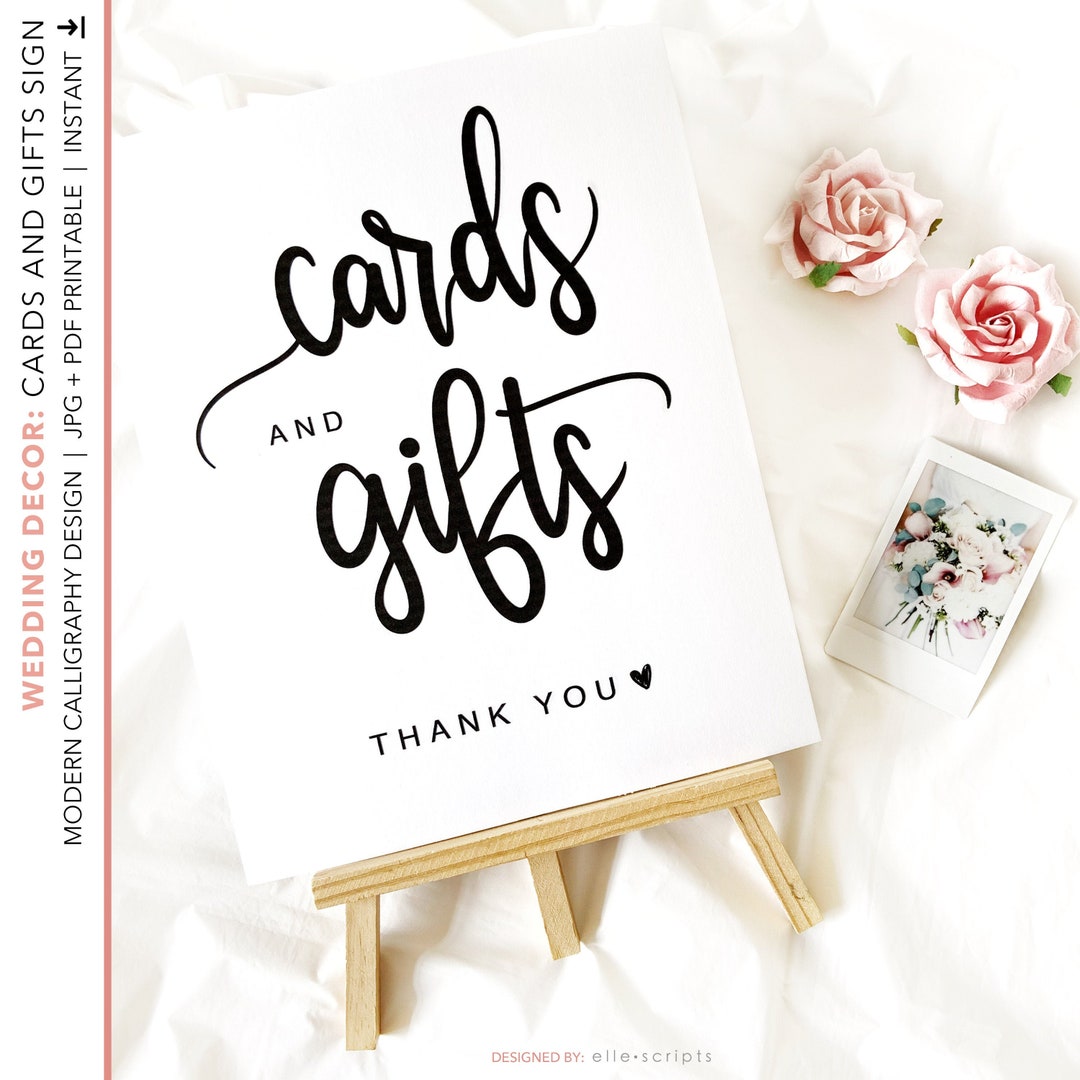 Cards and Gifts Wedding Sign Printable | Wedding Décor | Cards & Gifts ...