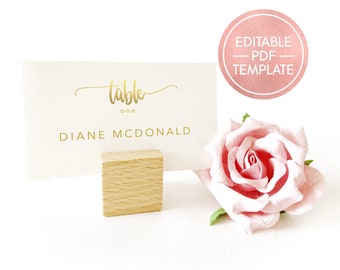 Wedding Place Card Template, Place Cards Printable, DIY, Escort Card Print Out, Modern Calligraphy, Wedding Decor, Escort Card PDF Template