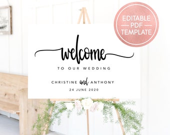 PRINTABLE 5X7 WATERCOLOR WELCOME Sign - Etsy