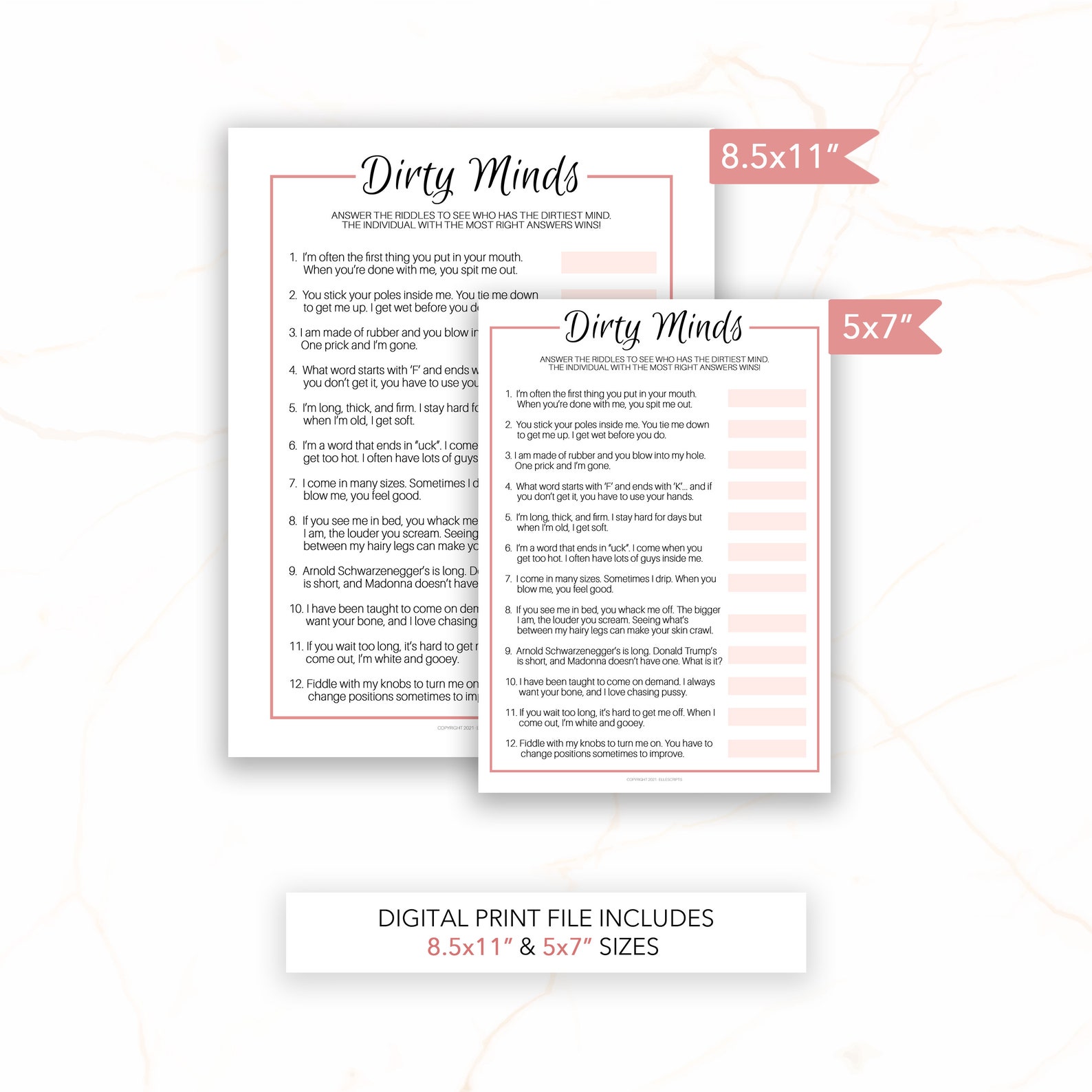 Naughty Bachelorette Party Game Printable Naughty Bridal - Etsy Australia