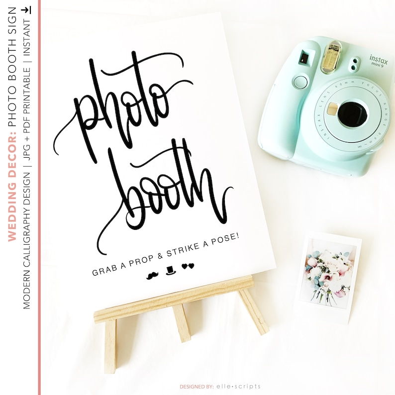 Photo Set Up Sign Wedding Photo Booth Sign Printable, Photobooth Sign Printable ...