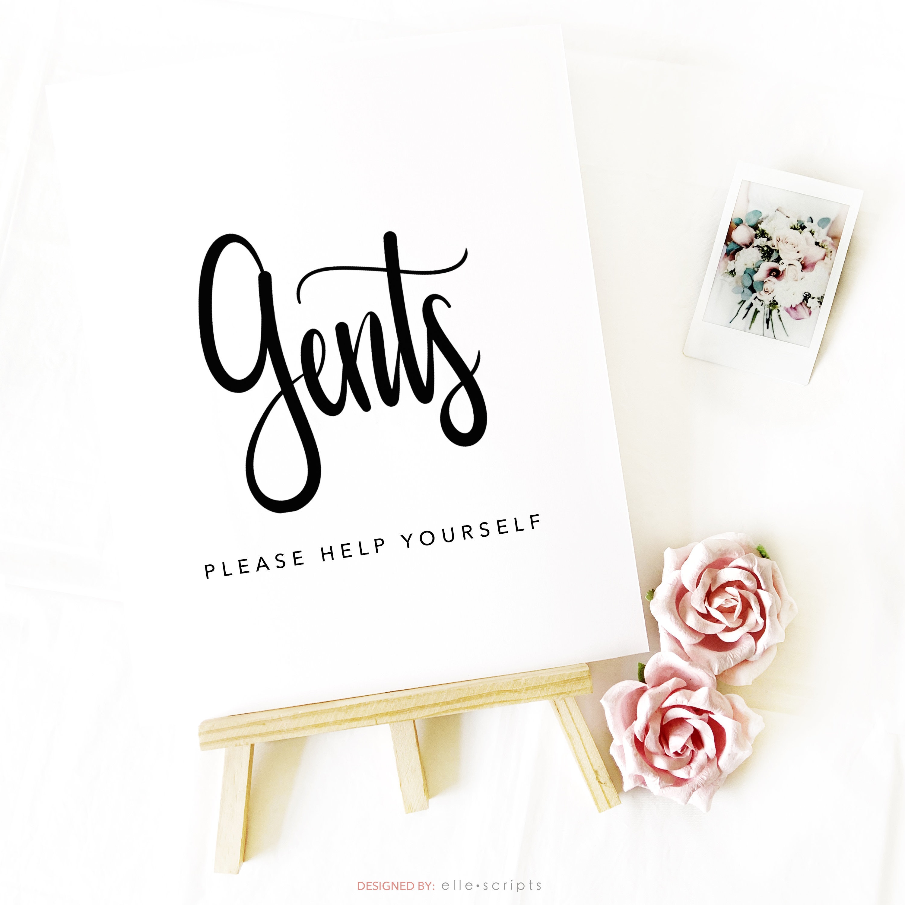 Gents Wedding Sign Printable Template Wedding Décor - Etsy