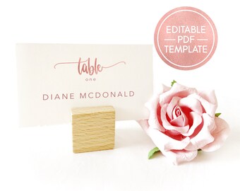 Wedding Place Card Template, Place Cards Printable, DIY, Escort Card Print Out, Modern Calligraphy, Wedding Decor, Escort Card PDF Template