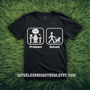 Problema resuelto Malinois pastor alemán camisa holandesa, camiseta de perro paseo, perro deportivo, perro de trabajo, protección, mordida, figura de palo, perro divertido