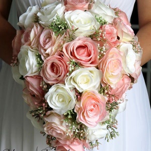 Cascade Bridal Bouquet, Wedding Bouquet, Bridal Flowers, Custom Wedding ...