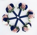 Wedding Bouquets, Navy, Dusty Rose and Ivory Wedding Bouquet, Wedding Flowers, Bridesmaid Bouquets, Corsage, bridal Flower Package 