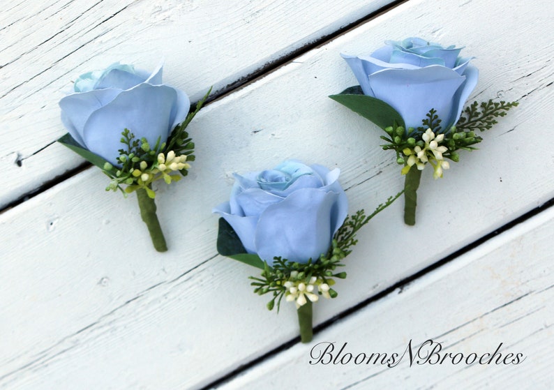 Navy Dusty Blue and Ivory Boho Wedding Bouquets, Bridal Bouquet, Bridesmaids bouquet, Artificial Wedding Flowers, artificial Flowers, image 3