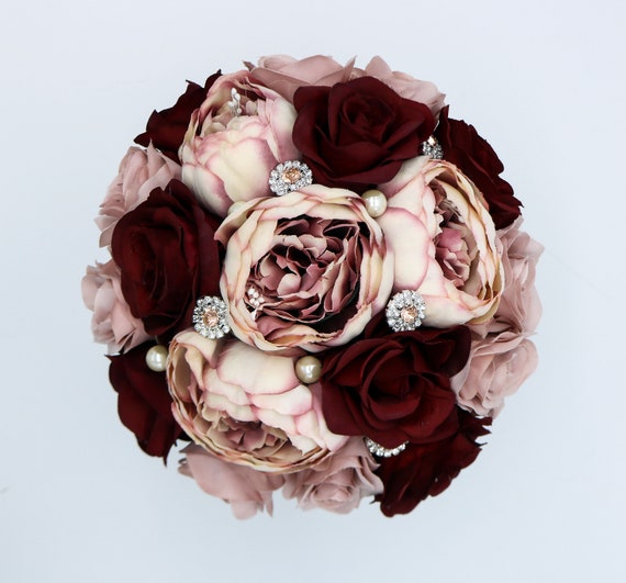 Rose gold bridesmaid bouquet 2025