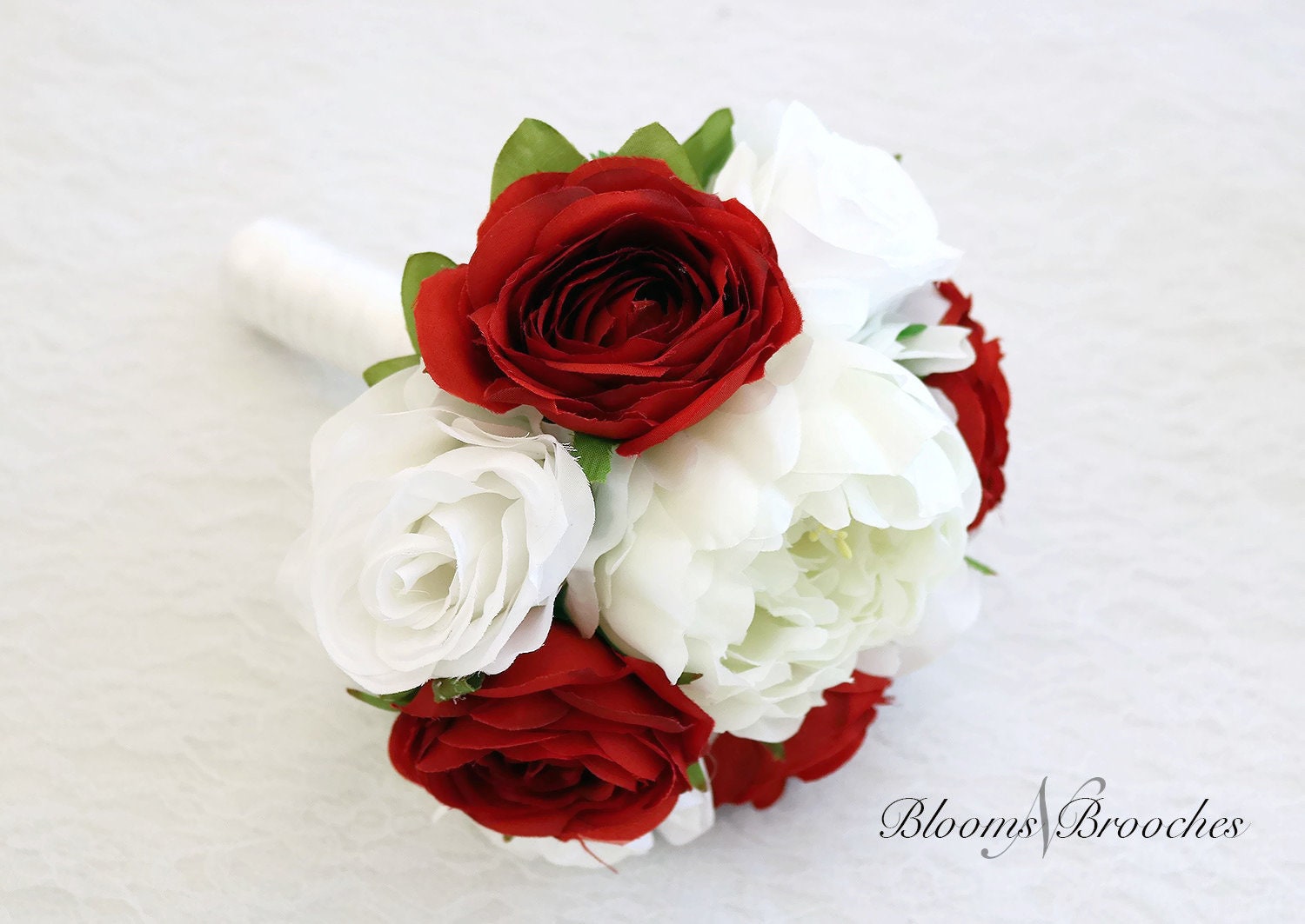 Bouquet rouge et blanc fleurs de mariage bouquets de - Etsy France
