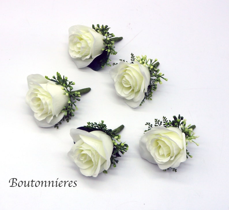 Dusty Rose Boutonniere, Boutonniere for men, Wrist corsage, wedding corsage, Prom flower, mother of the bride corsage, grooms boutonniere image 4