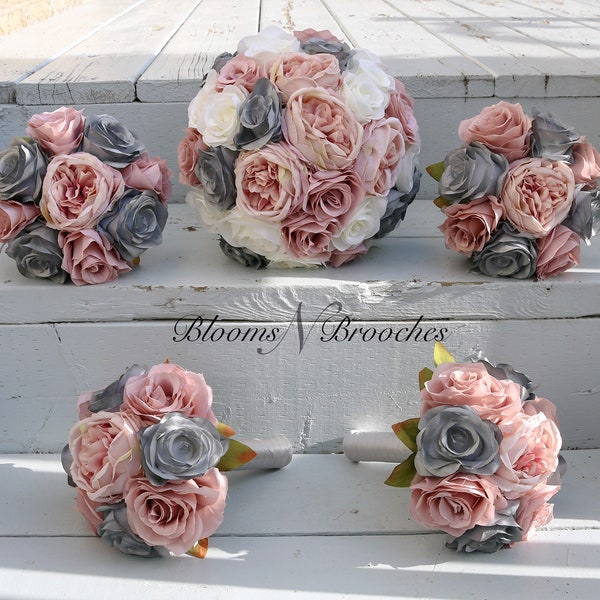 Grey Bouquet Etsy