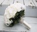 Ivory Bridal bouquet, Wedding Bouquet, Rose Bouquet, Custom wedding Florals, Boutonnieres, faux flowers 