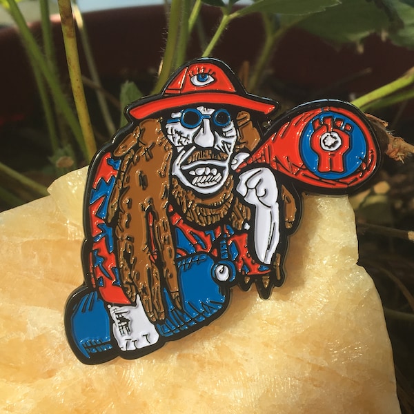 Raoul Wook Raoul Duke Fear and Loathing Red, White & Brah-Oul Duke Pin 2.5"