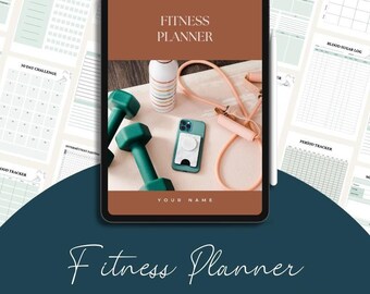 Plantilla editable de Canva para agenda de fitness (descarga digital)