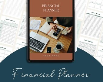 Plantilla editable de Canva para planificador financiero (descarga digital)