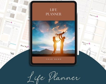 Plantilla editable de Canva para agenda de vida (descarga digital)