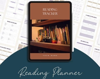 Planificador de lectura, plantilla editable de Canva (descarga digital)