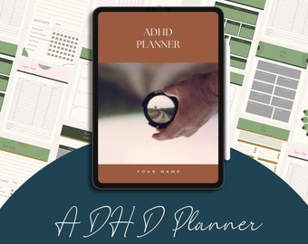 Planificador de TDAH, plantilla editable de Canva (descarga digital)