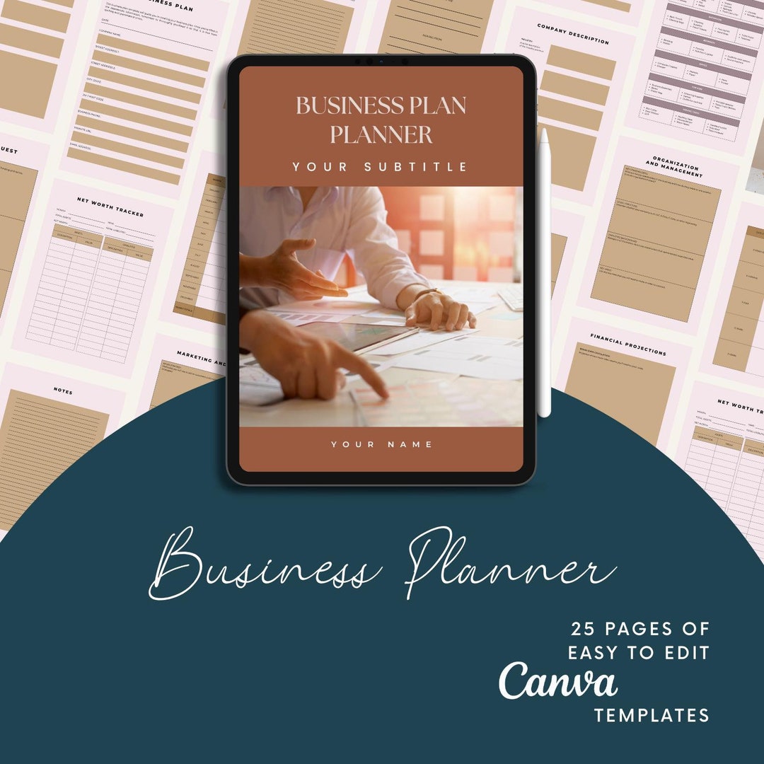 Business Plan Planner, Editable Canva Template (digital Download) - Etsy