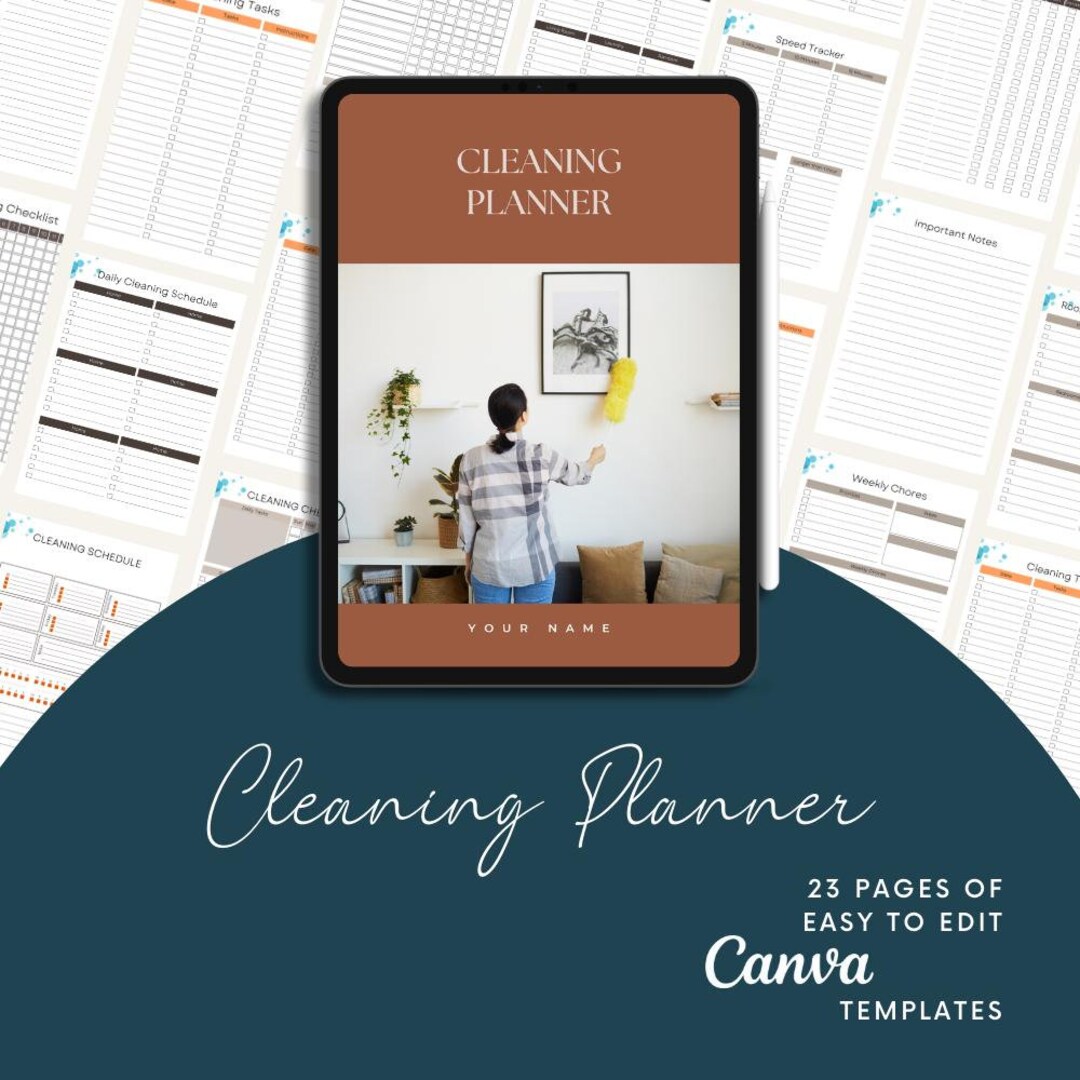 Editable Cleaning Planner, Canva Template (digital Download) - Etsy ...