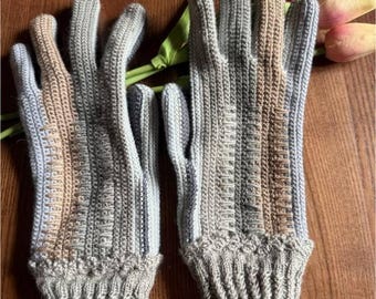 Hand-Knitted Wool Gloves – 100% Natural Sheep Wool, Warm Winter Handmade Mittens