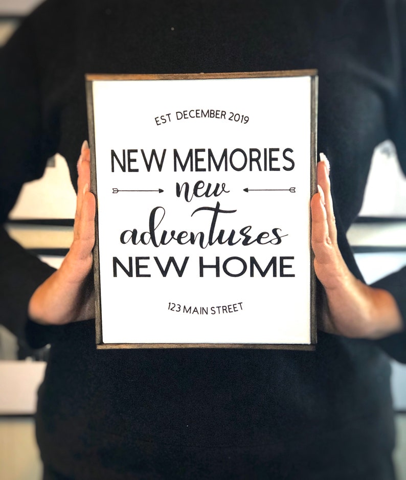 Housewarming Personalized Gift Wall Art Canvas New Home Etsy