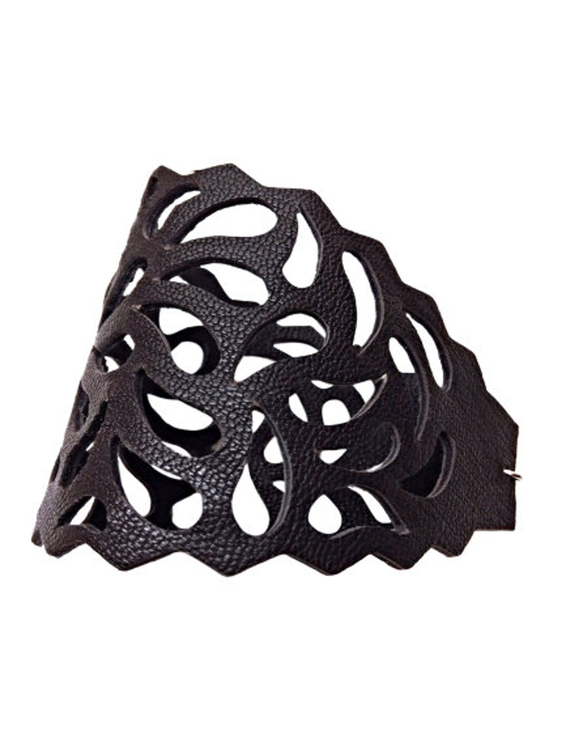 Wide leather bracelet exclusive brown leather flexible cuffs Etsy