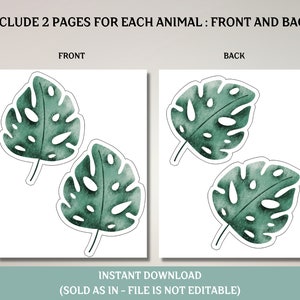 Printable Jungle Cake Topper Safari Animals Centerpieces Oh Baby Cake ...