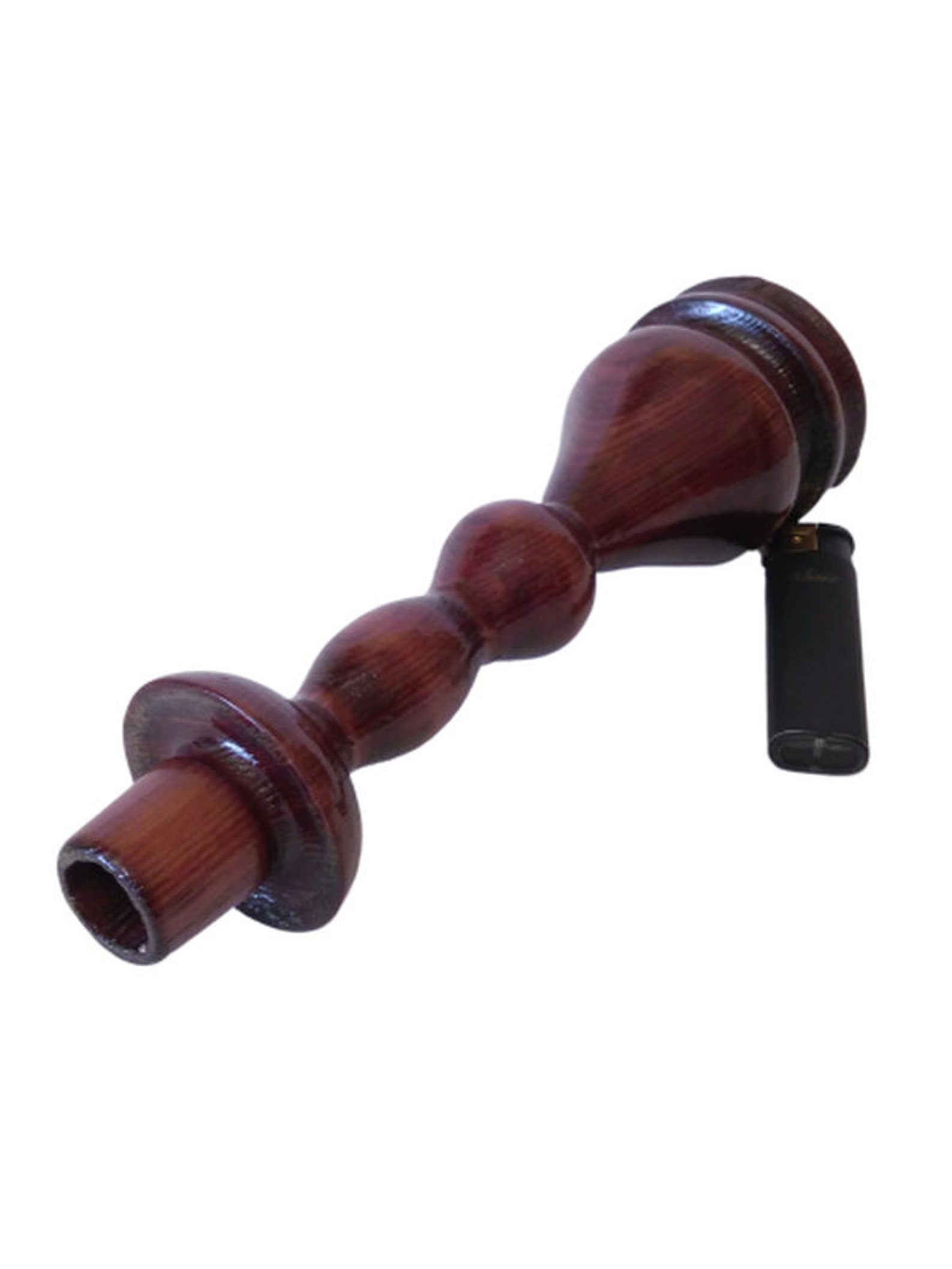 Tall wooden taper holder burgundy holder handmade Etsy