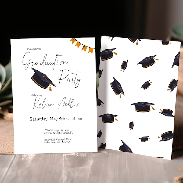 Grad Party Invite - Etsy