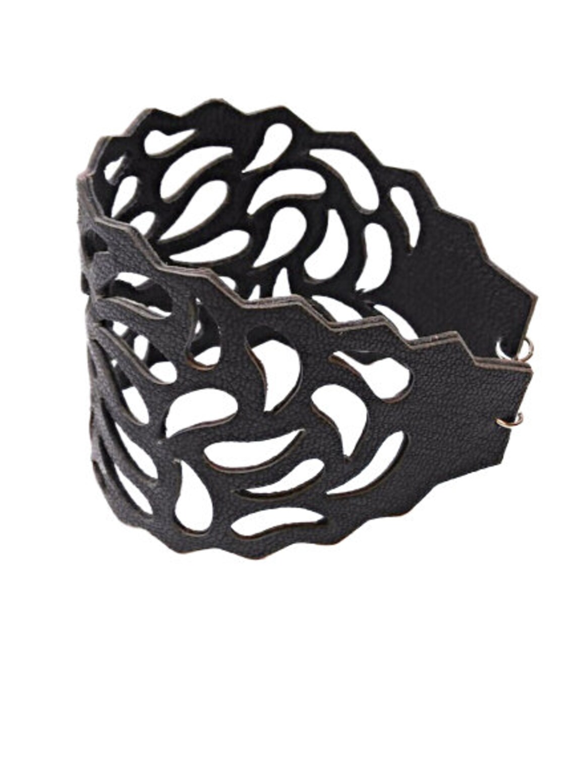 Wide leather bracelet exclusive brown leather flexible cuffs Etsy