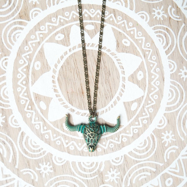 Collier sautoir bohème "Tulum" turquoise, sautoir boho chic, collier hippie chic, sautoir hippie