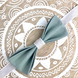 Country sage green bow tie