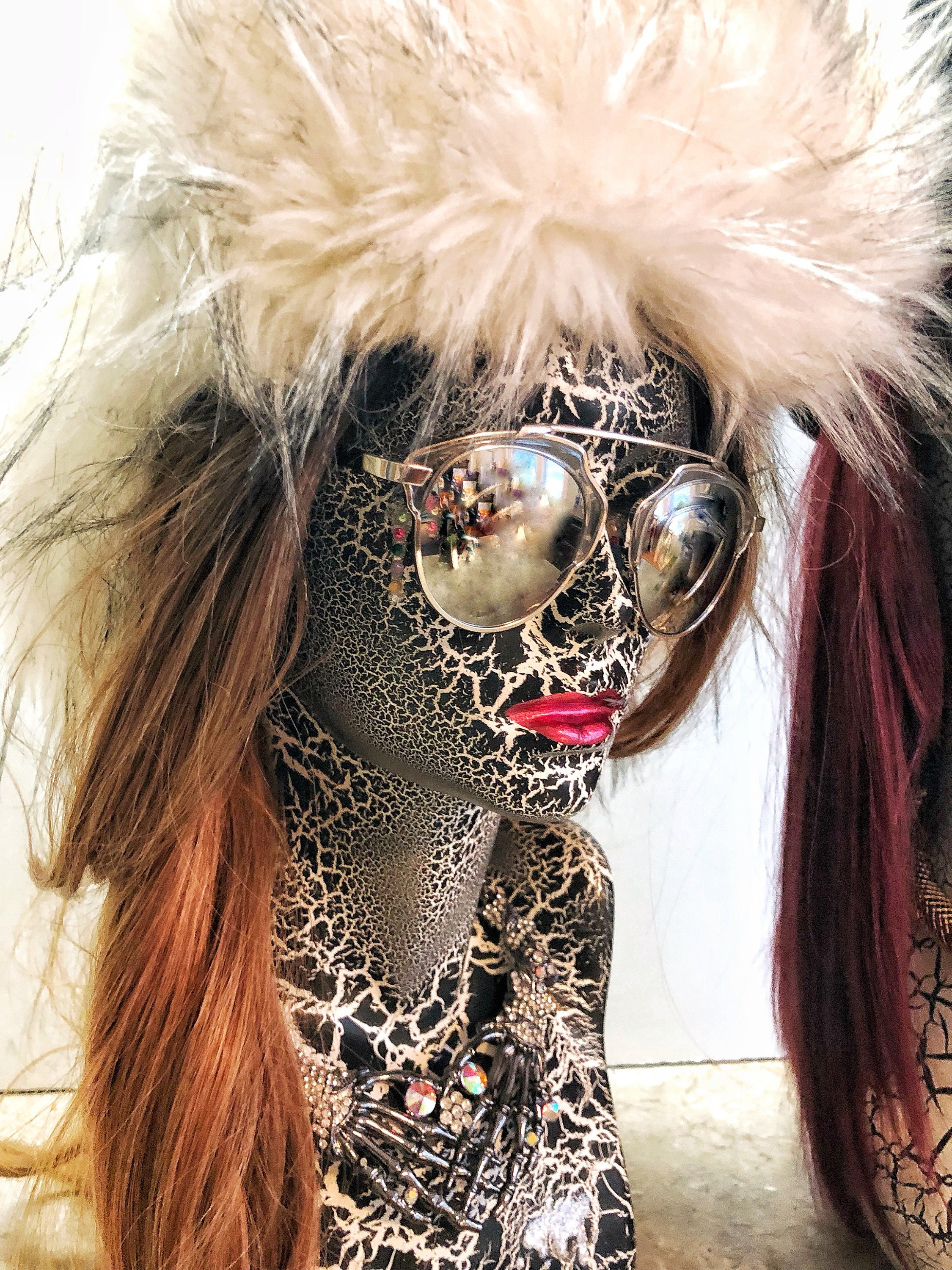 Wig Stand Jewelry Holder Gothic Display Etsy