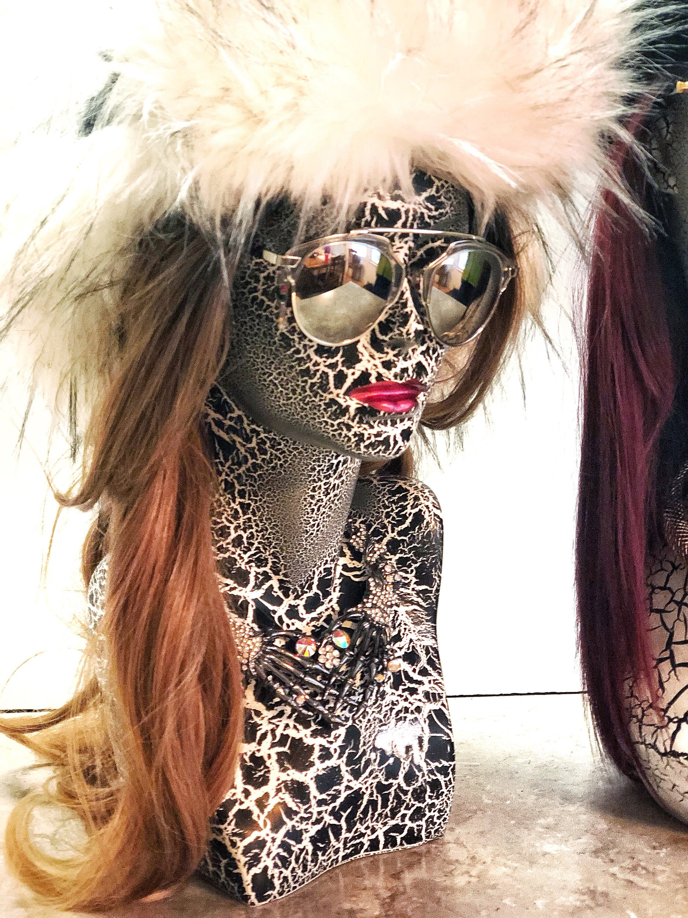 Wig Stand Jewelry Holder Gothic Display Etsy