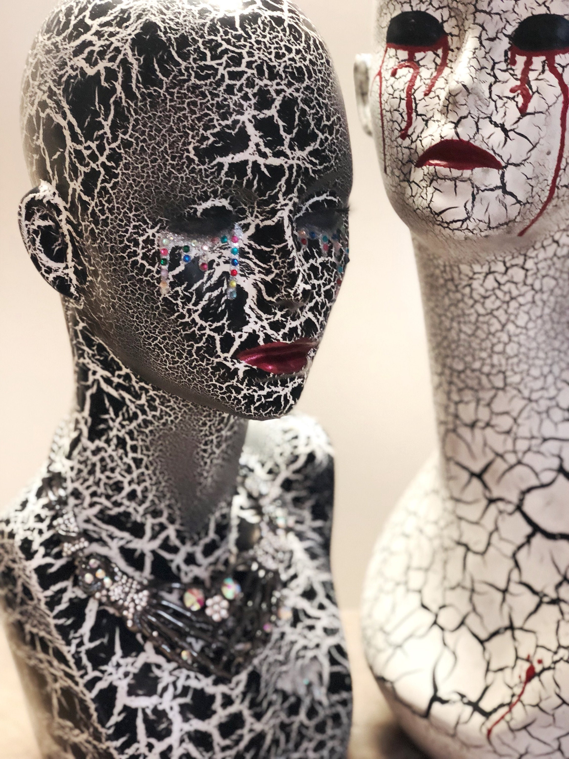 Wig Stand Jewelry Holder Gothic Display Etsy