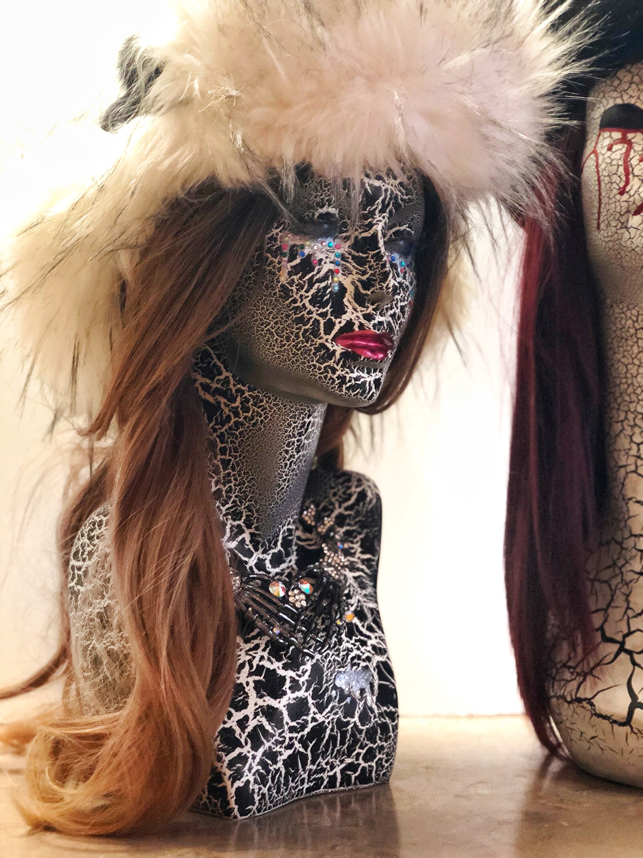 Wig Stand Jewelry Holder Gothic Display Etsy