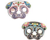 Sugar Skull Pug Hard Enamel Pin