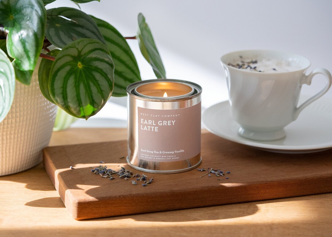 Earl Grey Latte Candle Earl Grey Tea Bergamot & Creamy Etsy