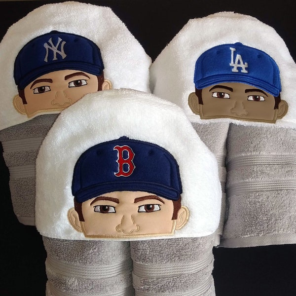 Baseball Hooded Towel / Sports Hooded Towel /Personalized Towel